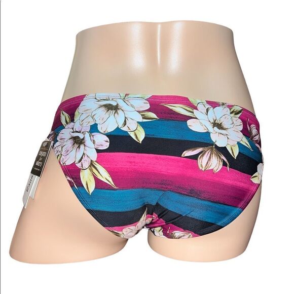 Hula Honey Rose Juniors' Sweet Bloom Hipster Bikini Swim Bottoms XS NWT - Picture 4 of 9